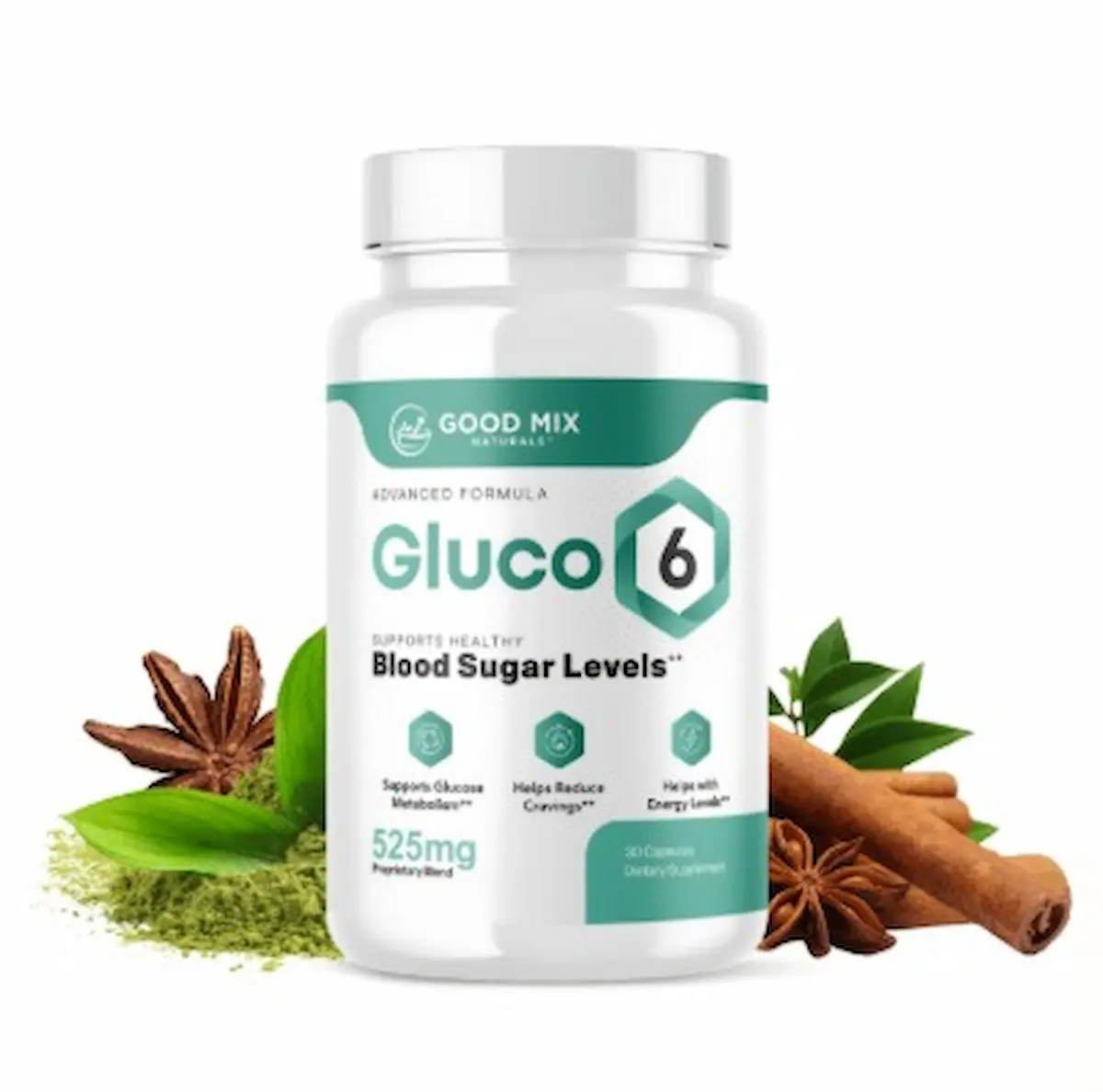 Gluco6 bottle for blood sugar support and healthy GLUT-4 levels