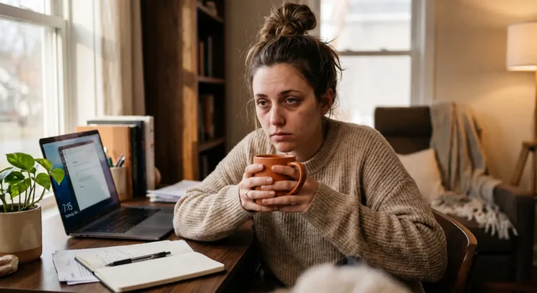 why am I always tired female - woman feeling exhausted with coffee